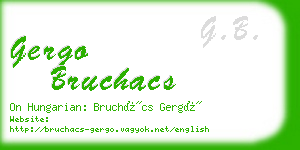 gergo bruchacs business card